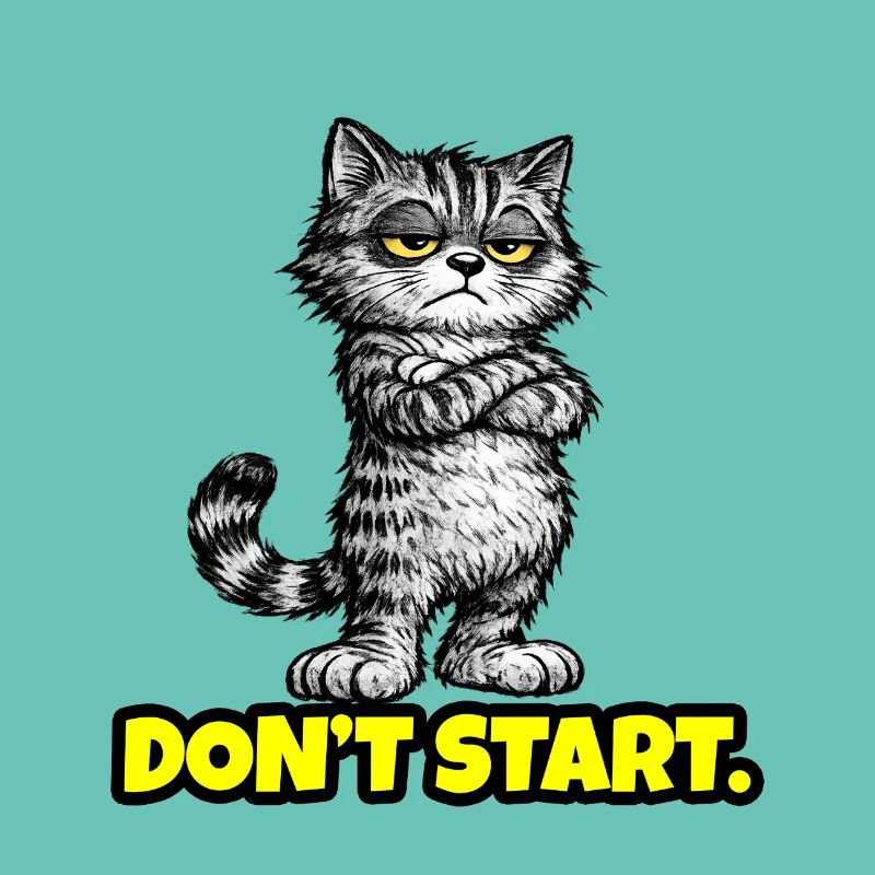Don’t Start. – Grumpy Katze (Attitude) CAT