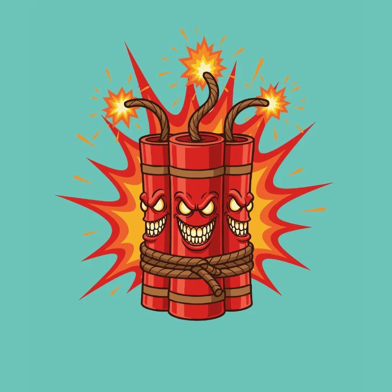 Explodierendes Dynamit-Kunst