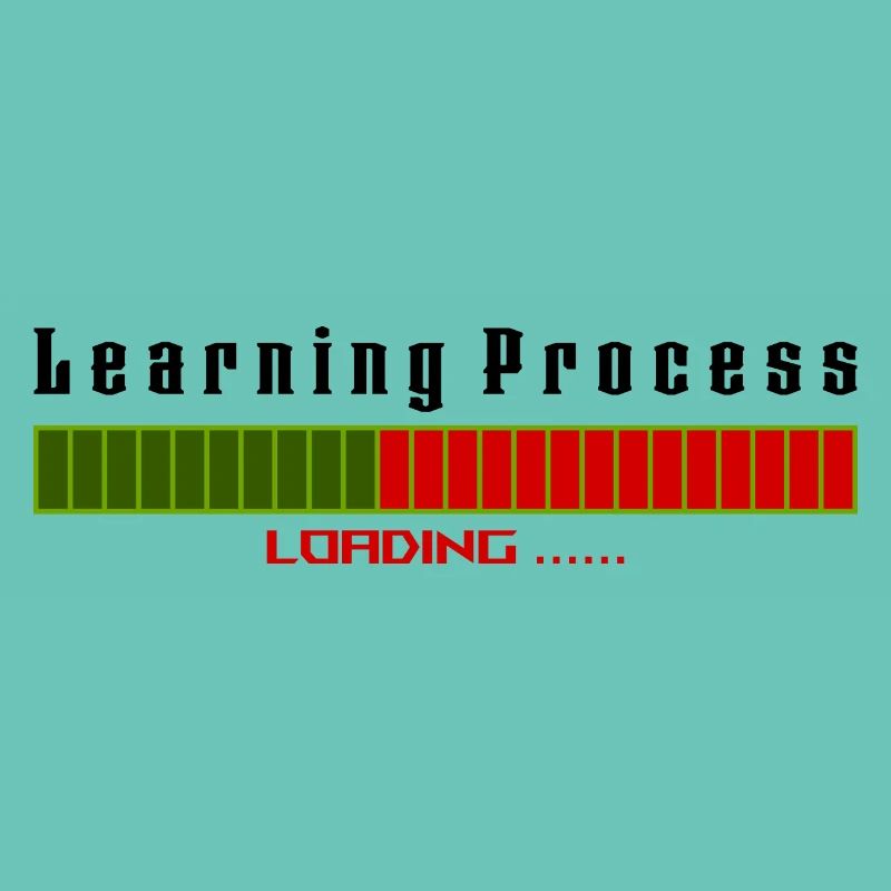 Learning Process Loading white shirt