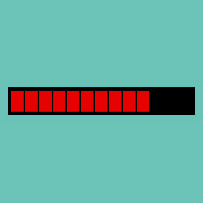 Rectangle loading bar Black Red (75%)