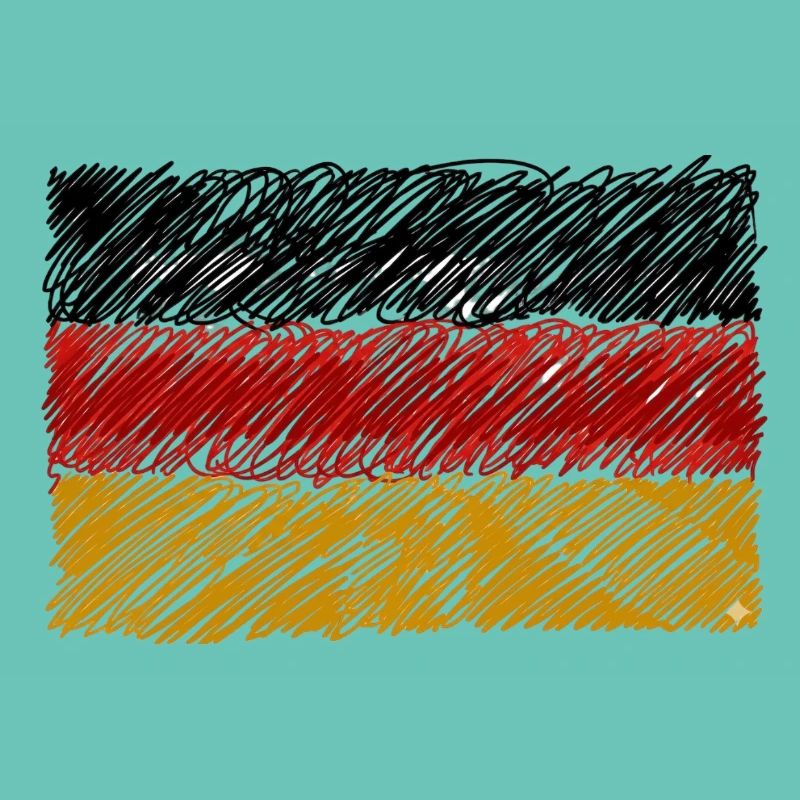 German Flag Scribble