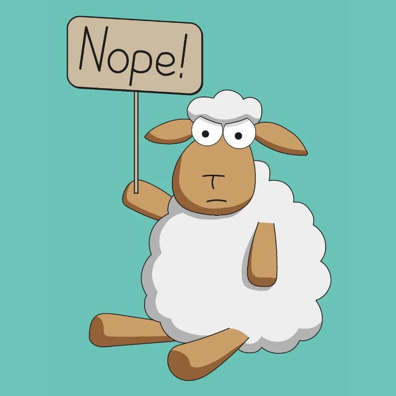Nope! - protesting sheep