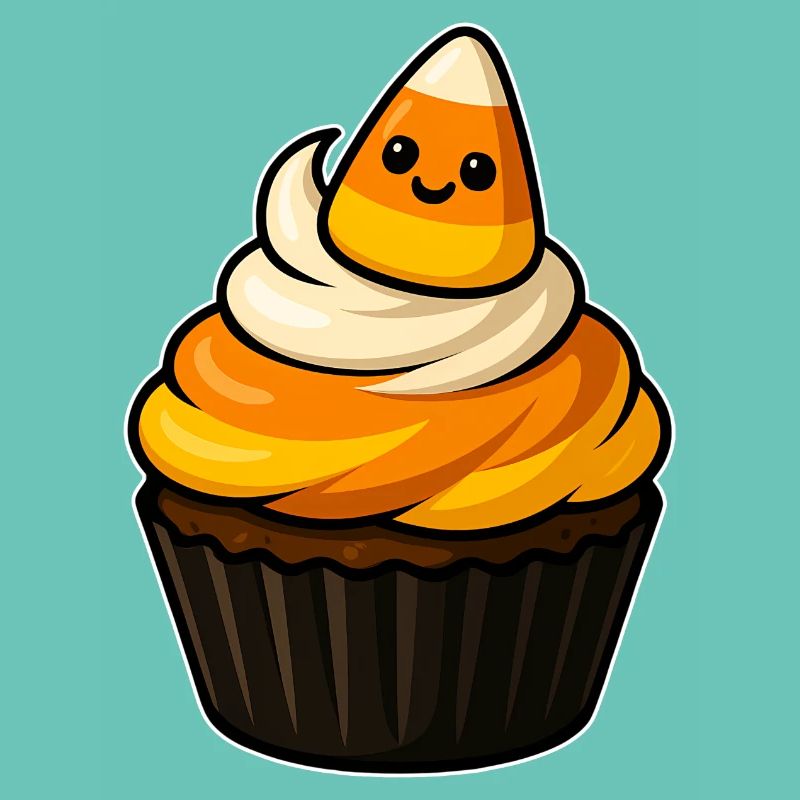 Breloque Cupcake CandyCorn