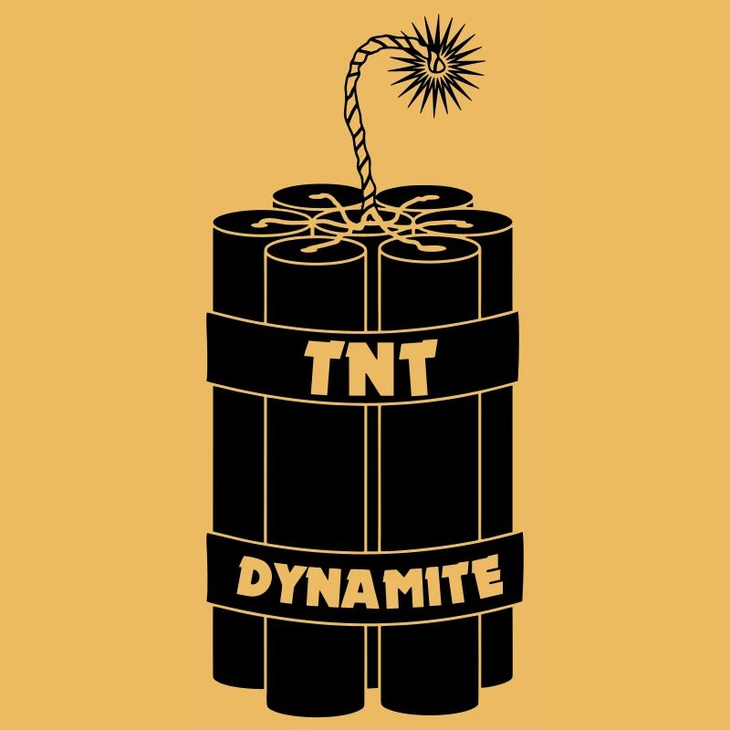 Seven burning dynamite sticks