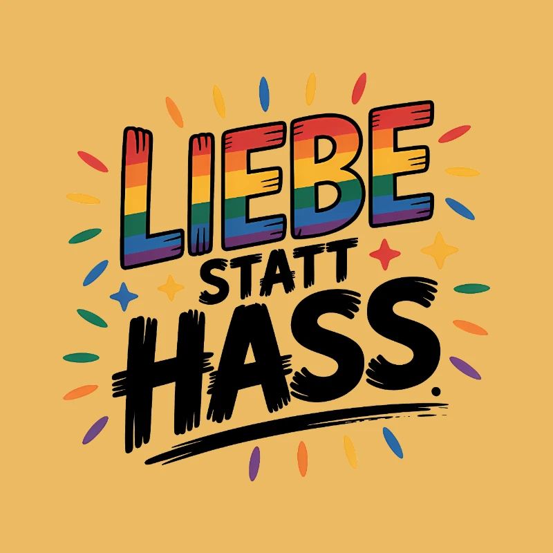 Love Instead Than Hate - Logo Cool Pride