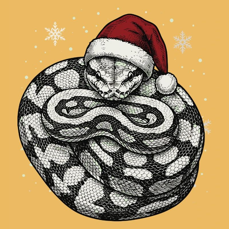 Serpent roi python roi de Noël Python boule