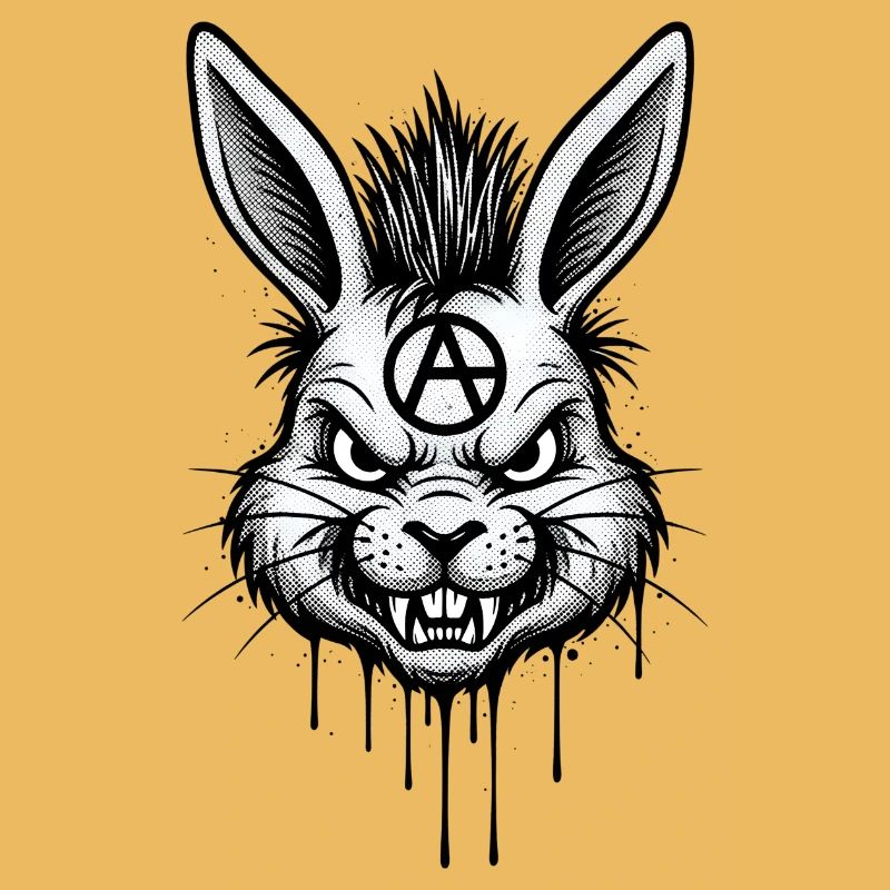 Heavy Metal Easter Bunny Rocker Easter Hardcore Bunny