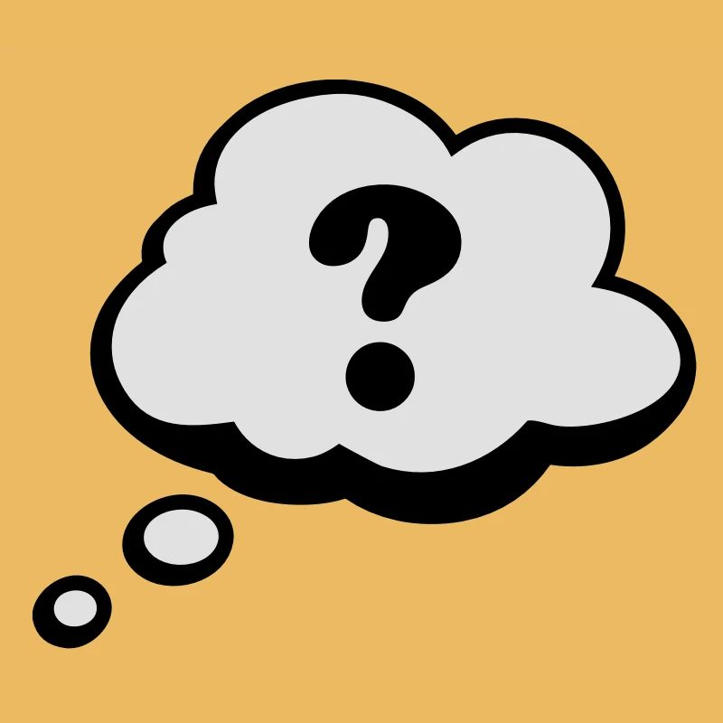Comic speech bubble question mark