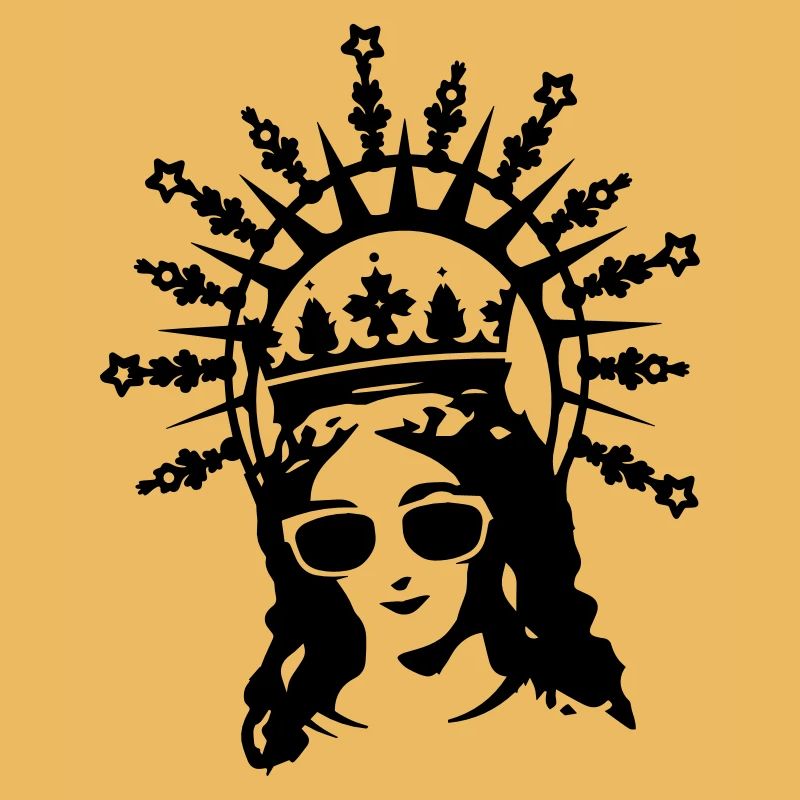 La Mère de Dieu avec des lunettes de soleil