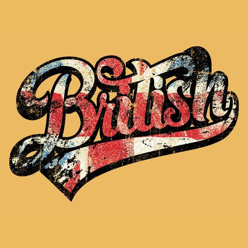 British Pride Distressed Script Tee