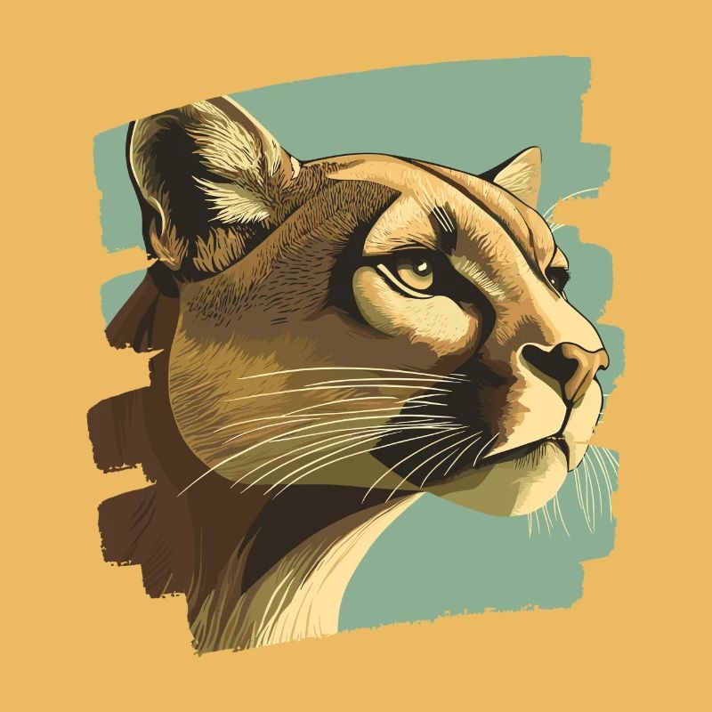 Lion from mountain Retro