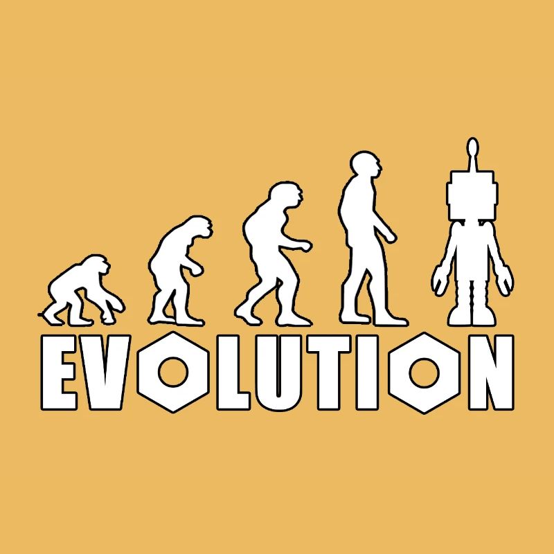 Evolution with robot figure design