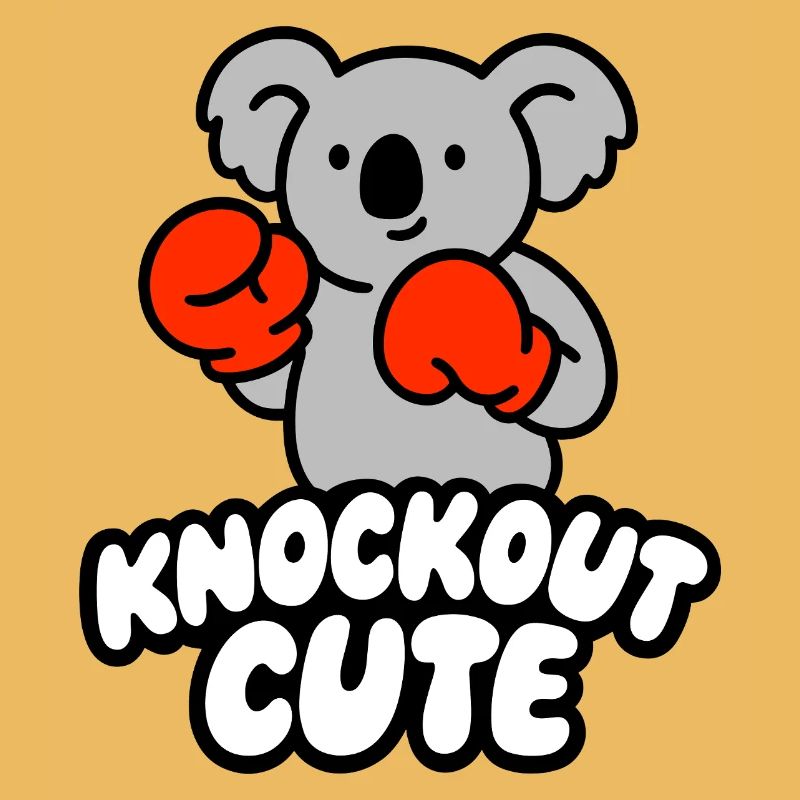 Knockout Cute Koala mit Boxhandschuhen