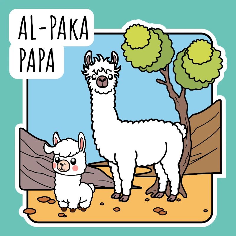 Alpaka Papa mit Alpaka Sohnemann, oder Lama?