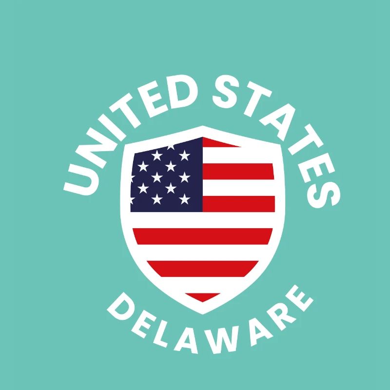 Drapeau du Bouclier du Delaware des États-Unis