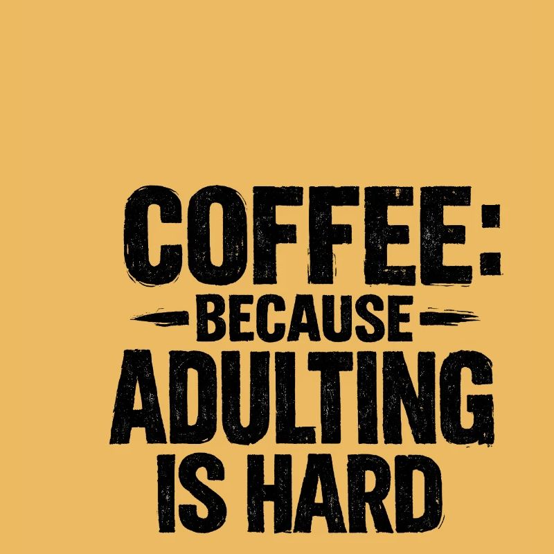 Café parce que l’adulte, c’est dur Kaffee rétro