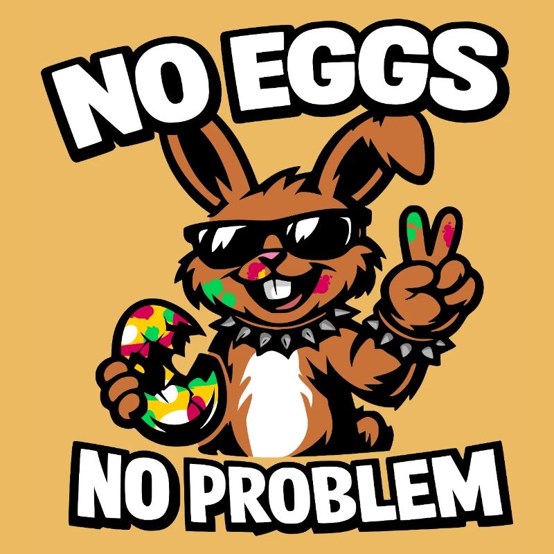 Funny Easter Bunny – No Eggs No Problem