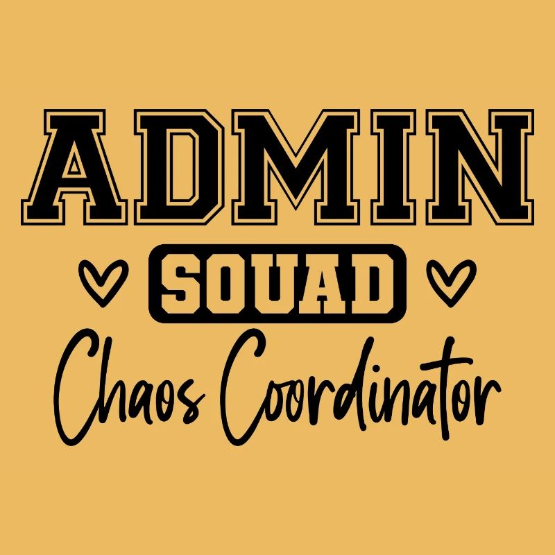 Admin Squad: Colored Retro Office Team Gift