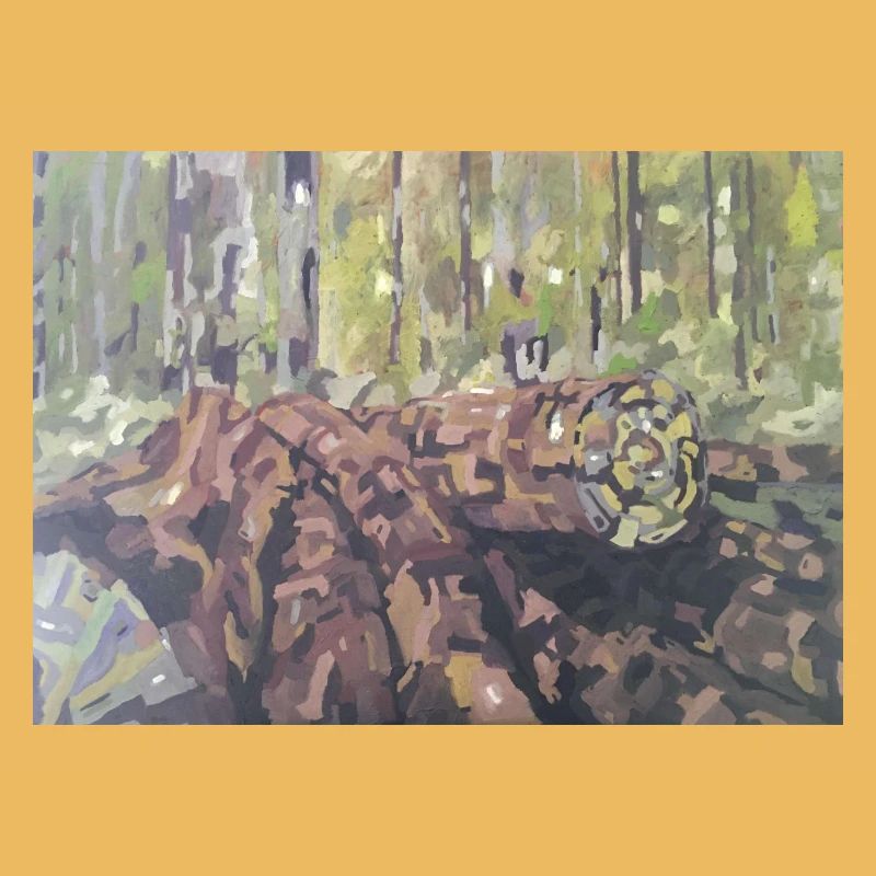 Logs in the forest – an impressionistic landscape
