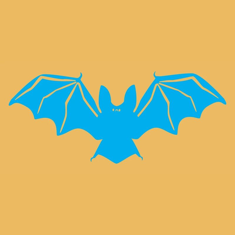 Blue Bat Silhouette