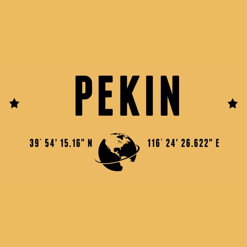 Beijing Stylized Geographical Coordinates