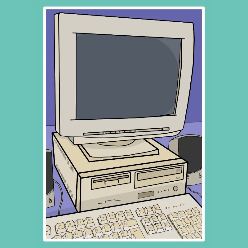Retro Computer Desktop Setup