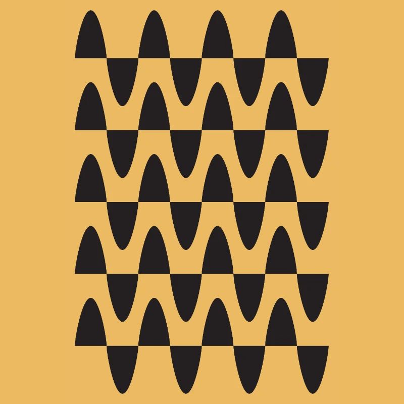 Midnight Wave Grid Pattern