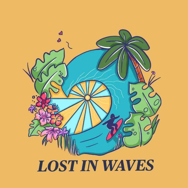Perdu dans les vagues - Conception de vibrations de surf tropicales