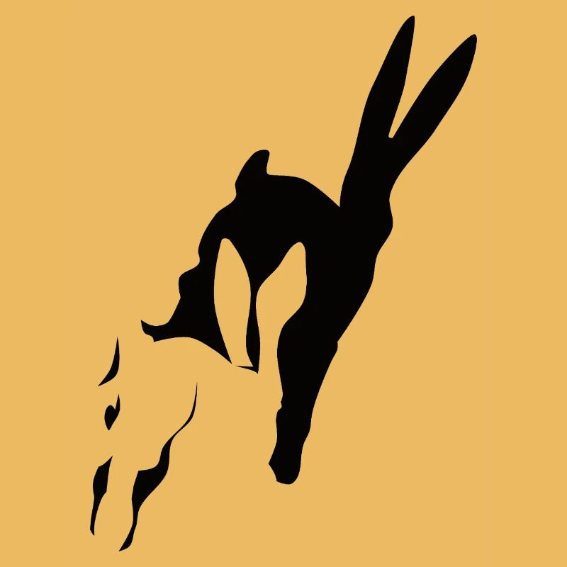 Bunny runs shadow bunny Easter bunny rabbit hop