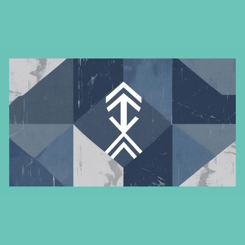 Geometric Blue Element Pattern
