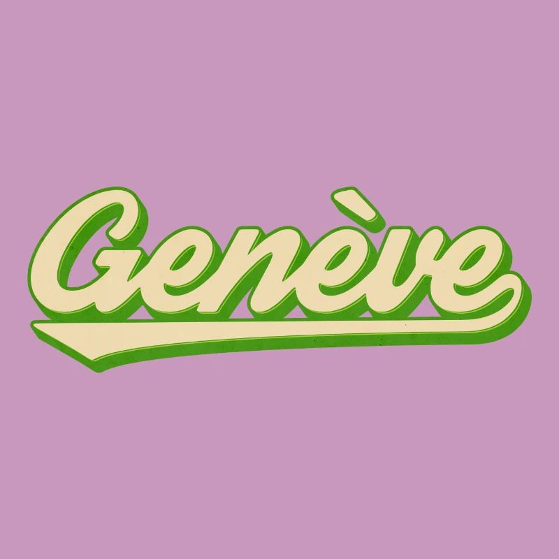 Genève Retro Script Lime