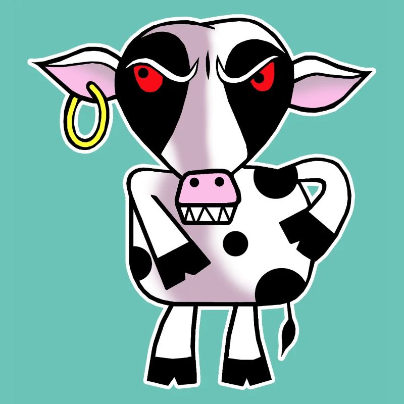 Angry cow