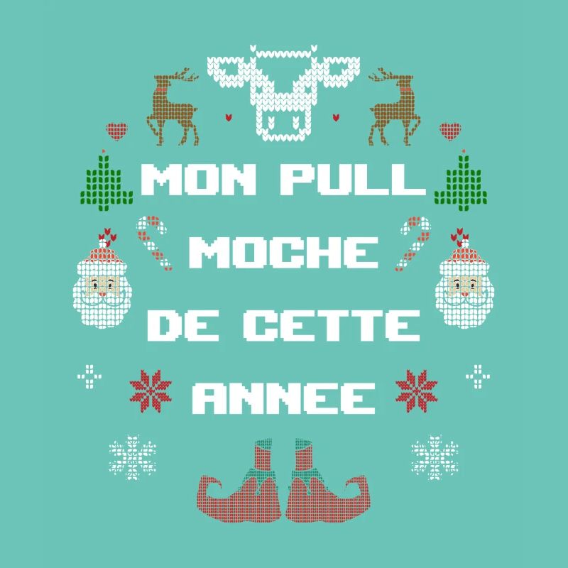 Mon Pull Moche de Noël Tradition Joyeuse Paysan