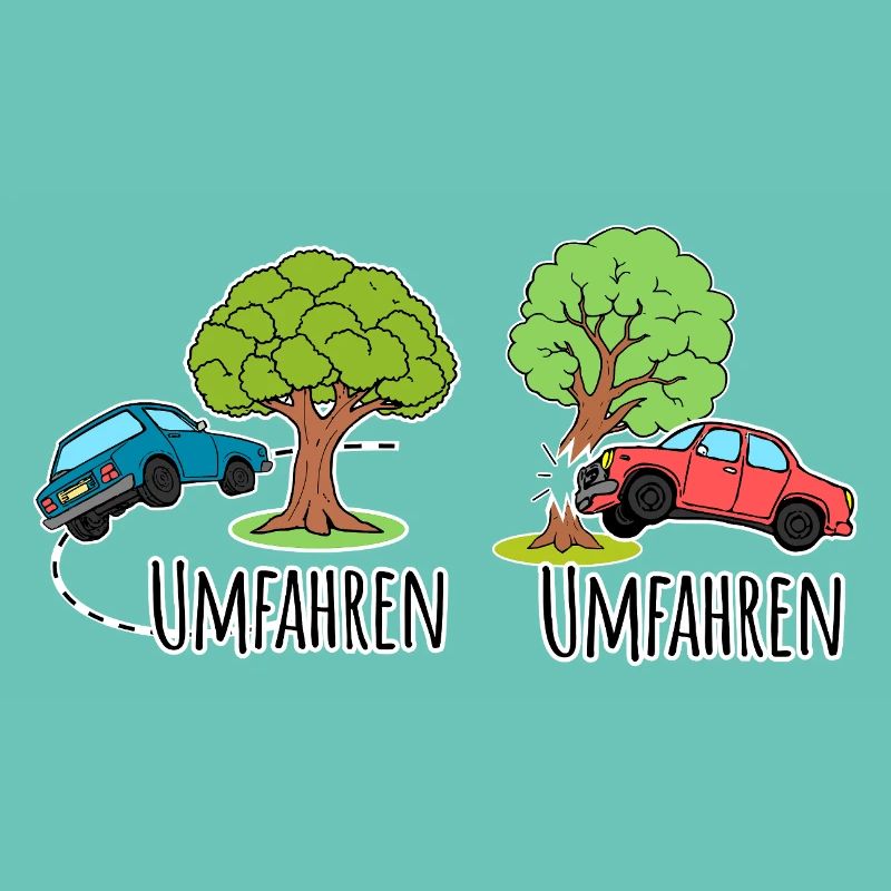 Mit dem Auto den Baum umfahren oder umfahren?