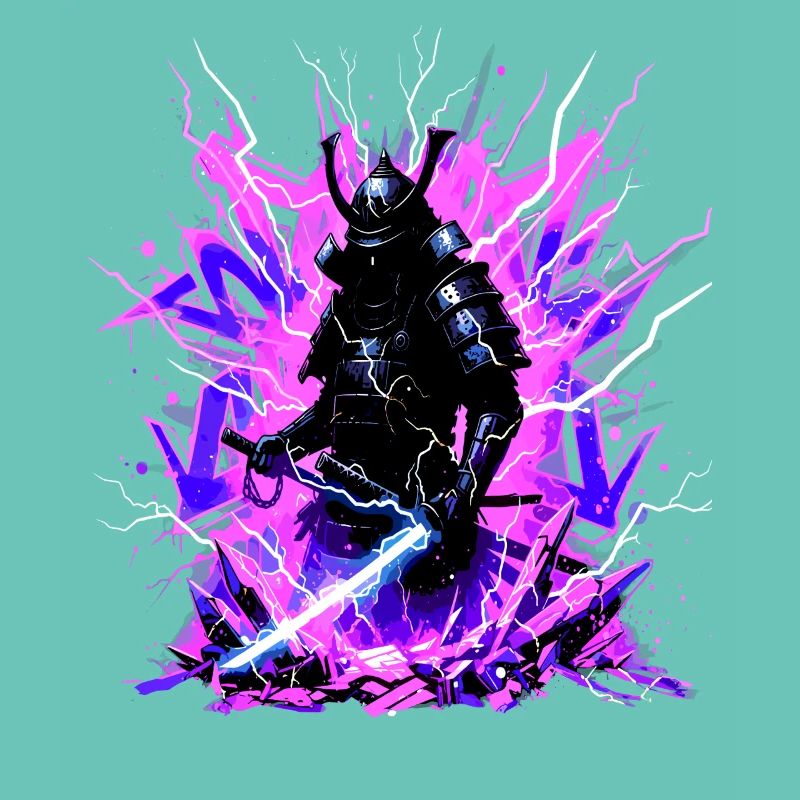Cyber Samurai – Synthwave Katana Geist