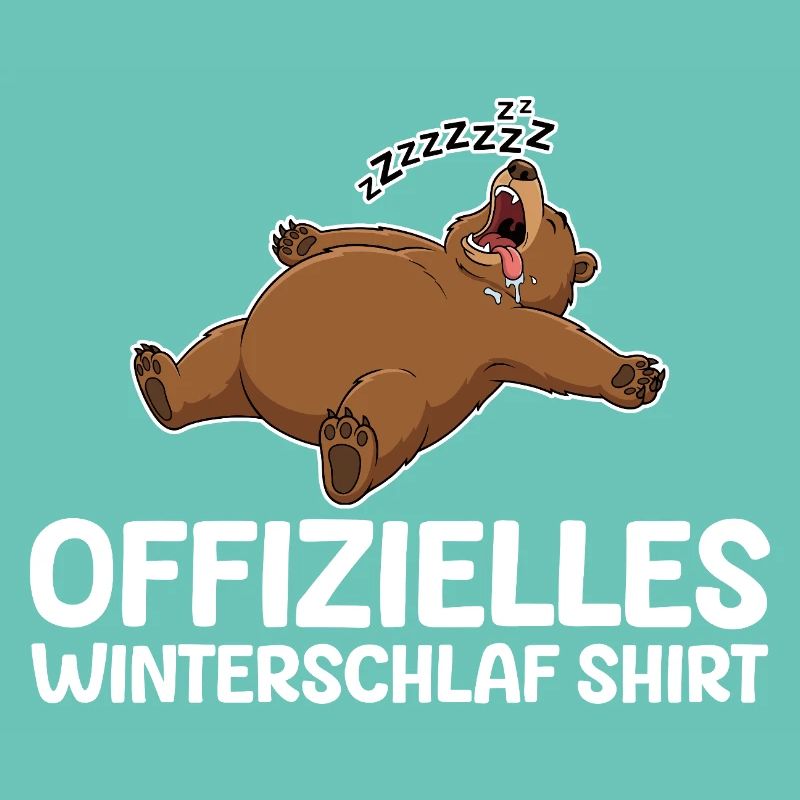 Winterschlaf Modus Bär Lustig Langschläfer