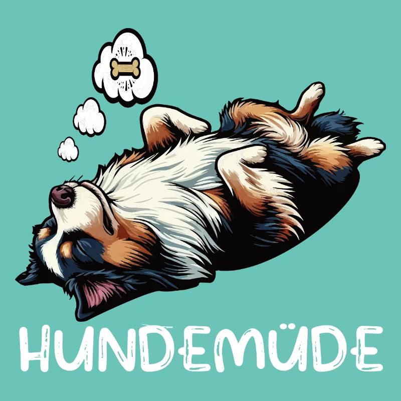 Hundemüde Australian Shepherd Aussie Aussiehalter