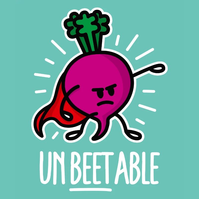 Unbeetable / unbeatable beetroot beet on dark