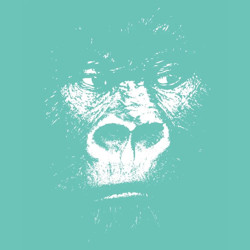Expressionist Monkey Illustration, Gorilla