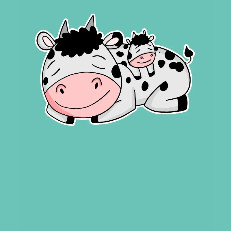 Vache avec bébé vache