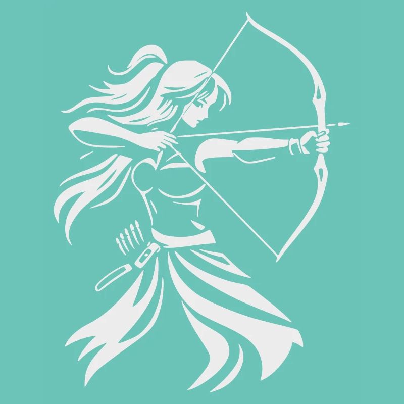 Bogenschütze-Silhouette mit Bogen