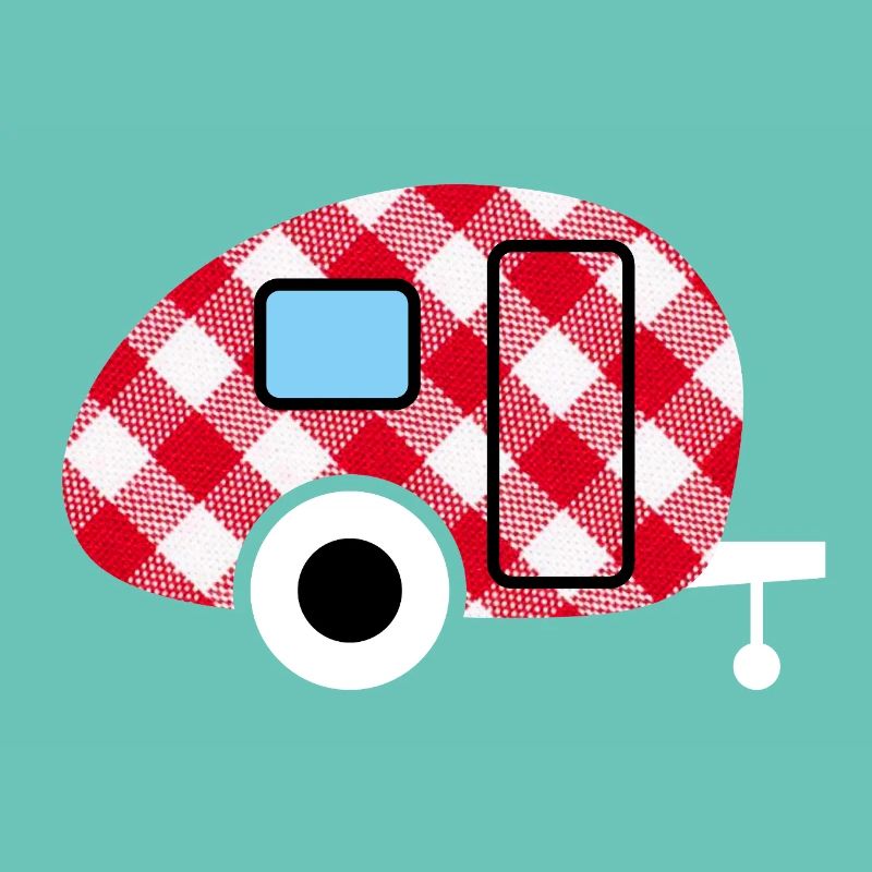 Caravan Caravan Checkered Check Pattern Camping Fan