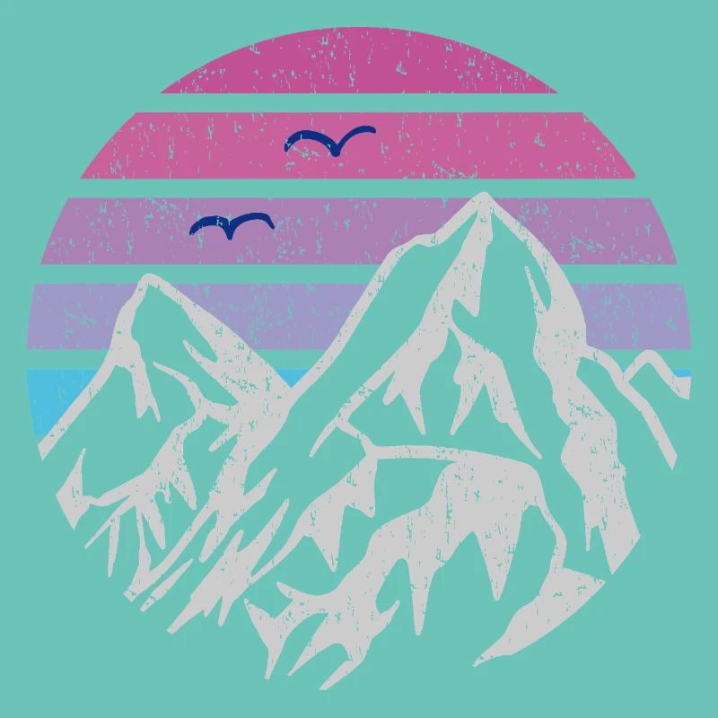 Berge Retro Sonne