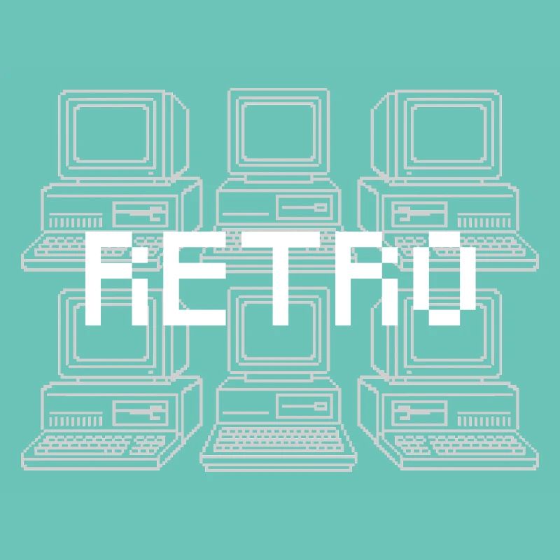 Rétro grille informatique techno