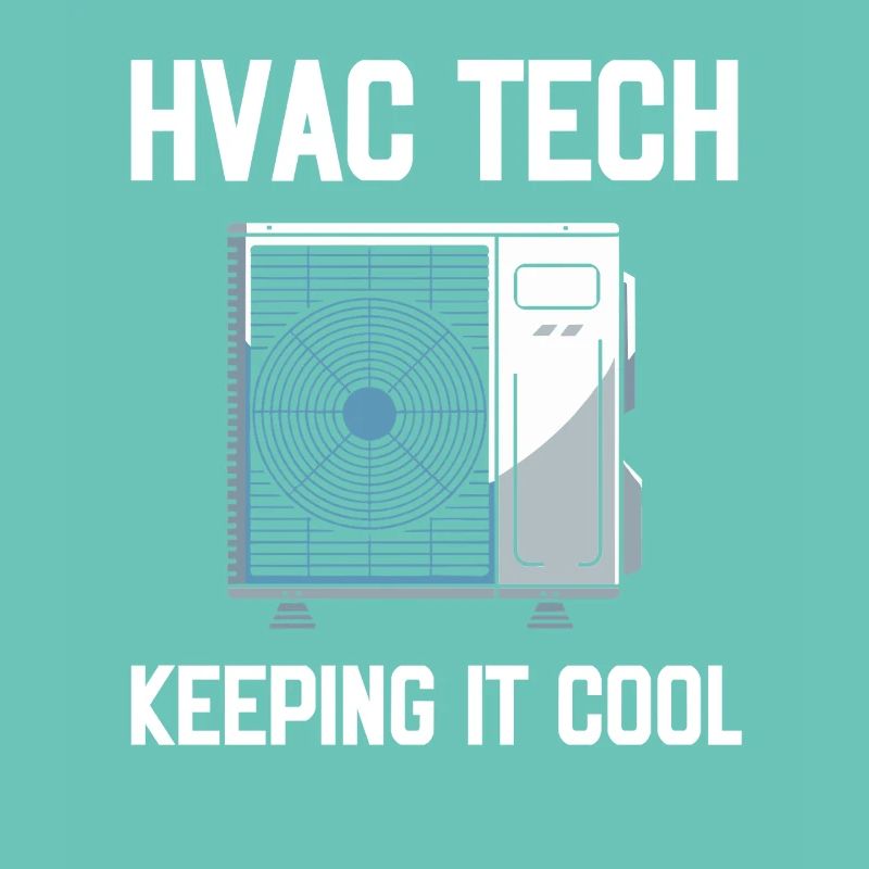 HVAC Tech Keeping It Cool Saying Technician