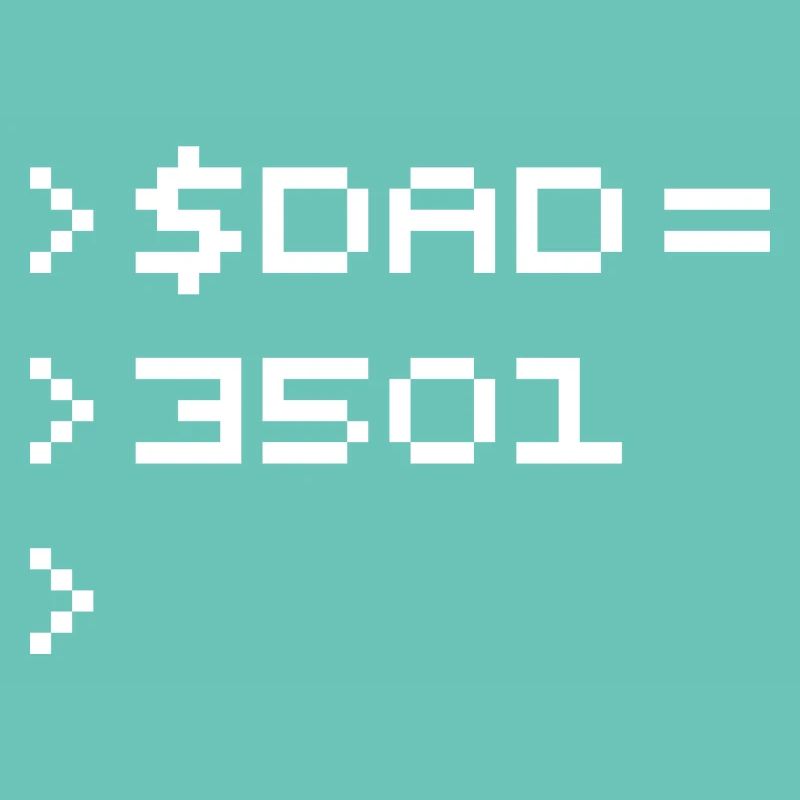 DAD Terminal de Pixels Nerd Code 8-Bits Rétro