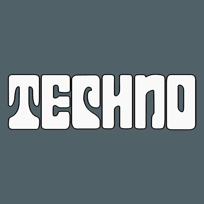 Futuristic Techno Pattern Tee