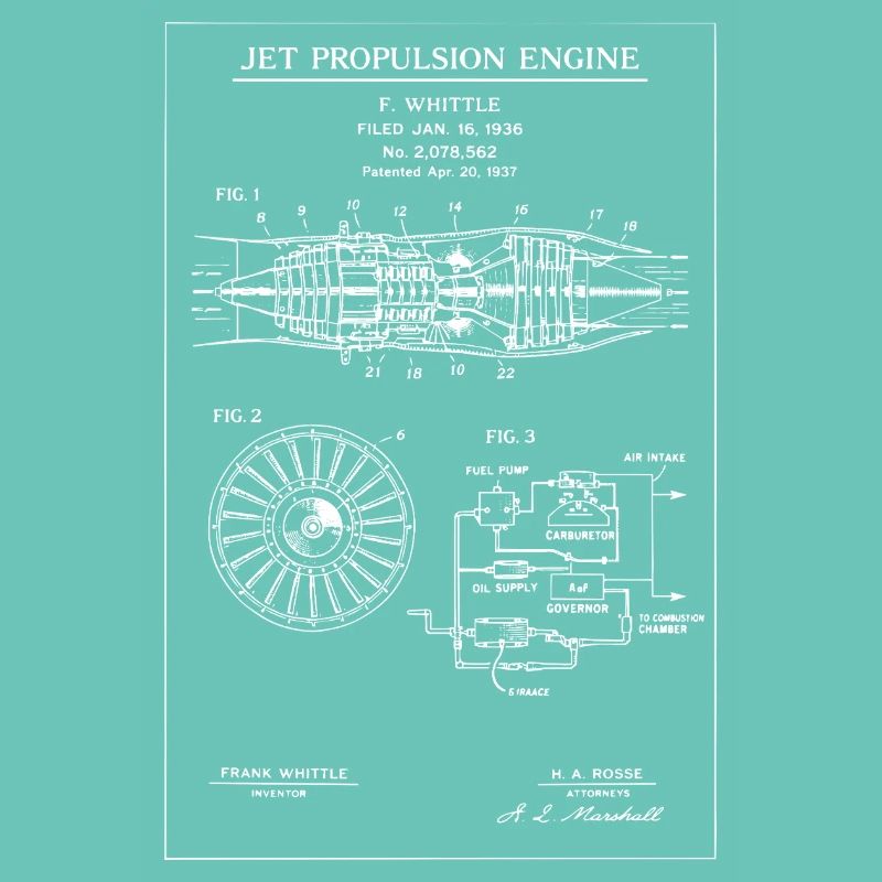 Jet Propulsion Engine Blueprint