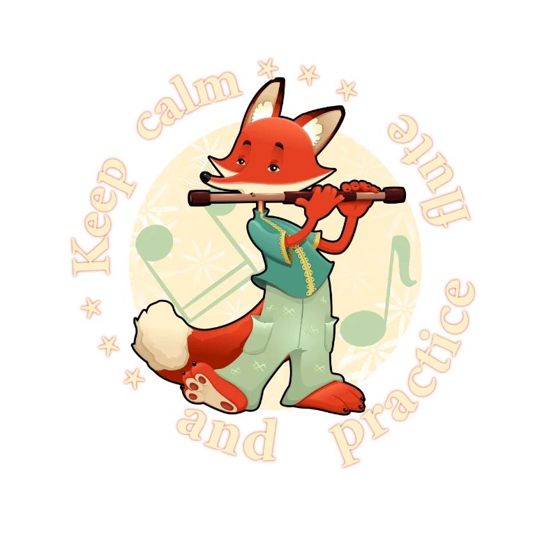 Keep calm practice flute flute fox