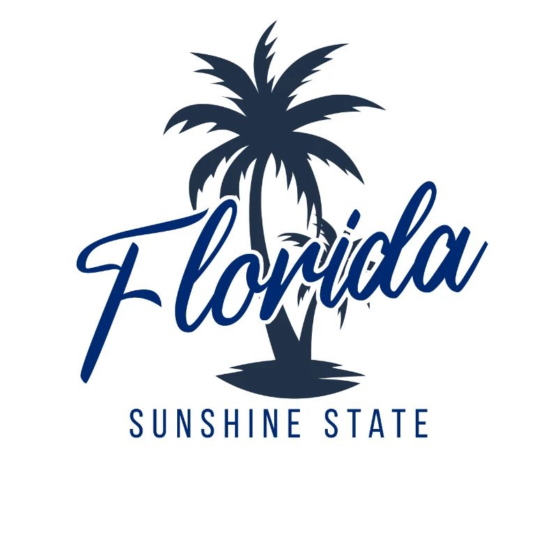 Florida Sunshine State Flat Design